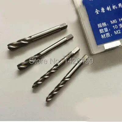 

Free Shipping 5Pcs TG M10*1.5 high speed steel machine screw tap spiral groove machine screw tap