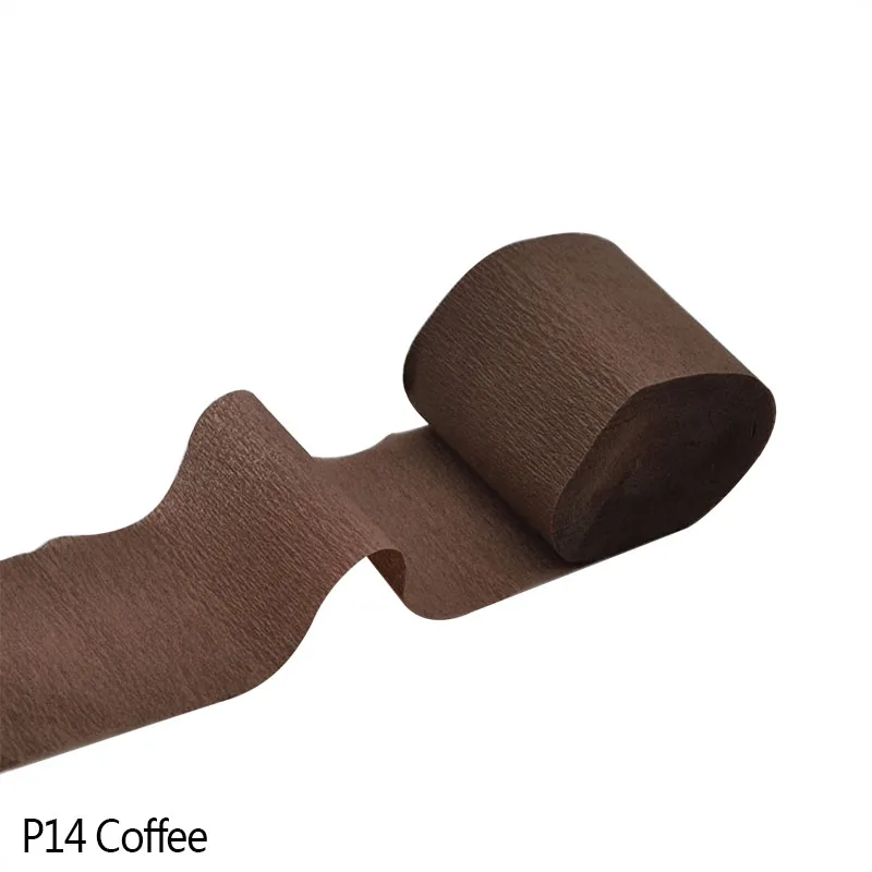 Coffee 32 фута 10 М длинные узкие ленты из крепированной бумаги DIY Бумажная гирлянда фотографии фоны для свадьбы День рождения Вечеринка Детский душ место украшения - Цвет: Coffee