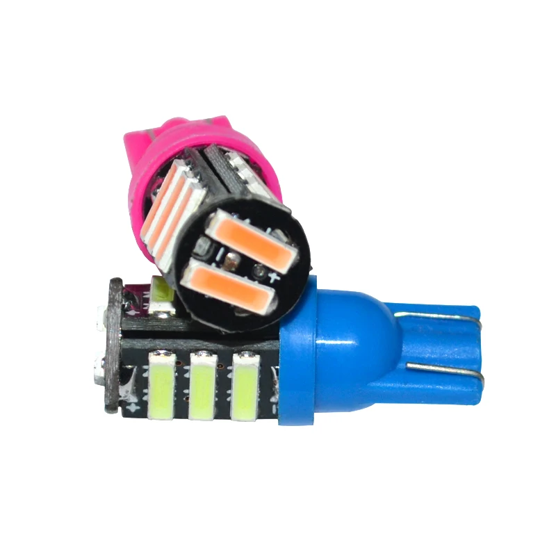 10 шт. супер яркий Автомобильный Клин T10 11 SMD 7020 LED 80MA W5W 194 168 номерной знак