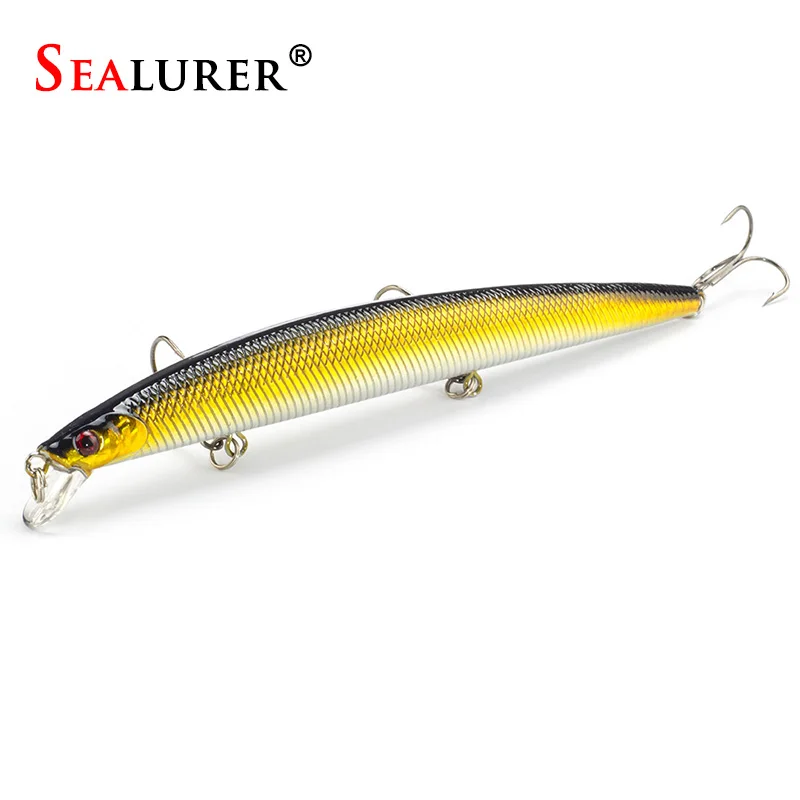 10pcs Long Minnow Fishing Lure Plastic Hard Bait 18cm 26g Isca Artificial Crankbait Pike Like Wobbler 10 Colors 3 Hooks | Спорт и