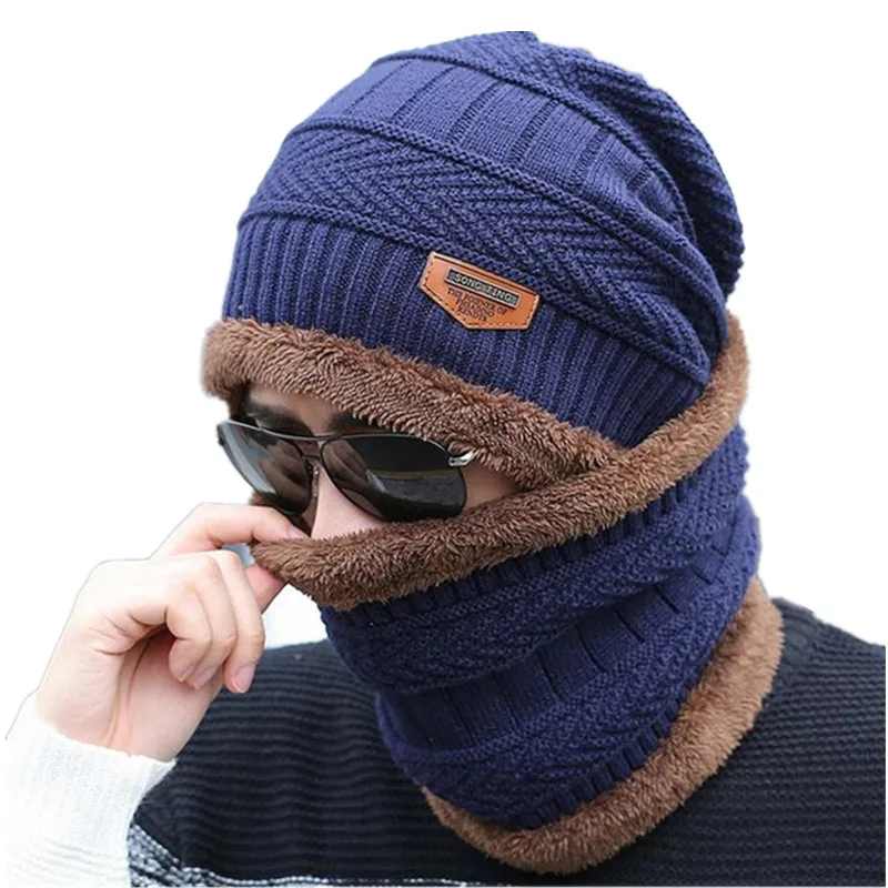 Оптовая продажа 2 шт. вязаный шарф для мальчиков и девочек шапка грелки шеи Зима