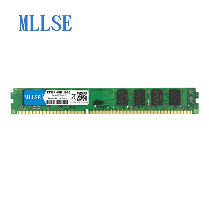 Mllse PC DIMM Ram DDR3 4GB 1066mhz 1 5 V память для настольного PC3-8500S 240pin без ECC компьютера RAM memoria |