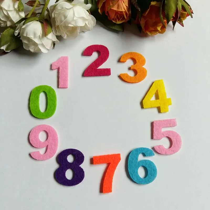 150 шт. войлочную ткань цифра фетровая Полиэстеровая ткани рукоделие игла Diy