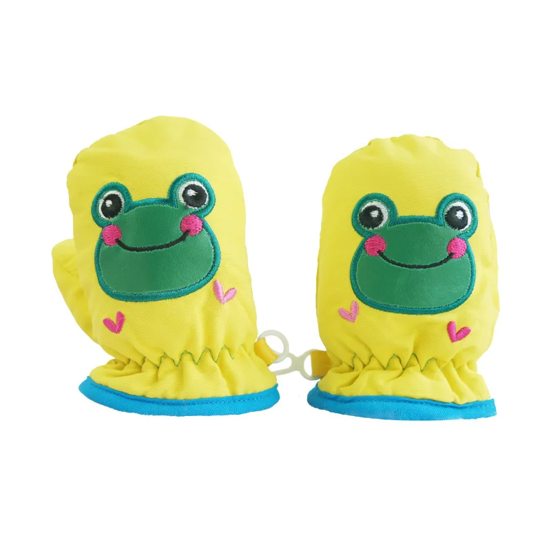 Симпатичные Еж 0-2 Год Inflant Ребенок Водонепроницаемый Лыжах Рукавицы красная