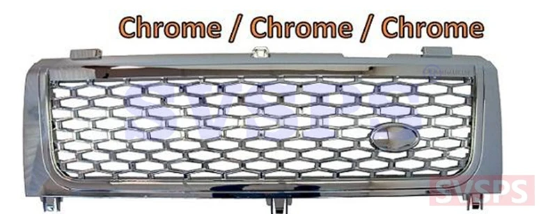 FULL CHROME Тюнинговые части, автомобильный Стайлинг, наддув, передняя средняя решетка решетки для Land Rover для Range Rover vogue L322 2002-2005 год - Цвет: FULL CHROME