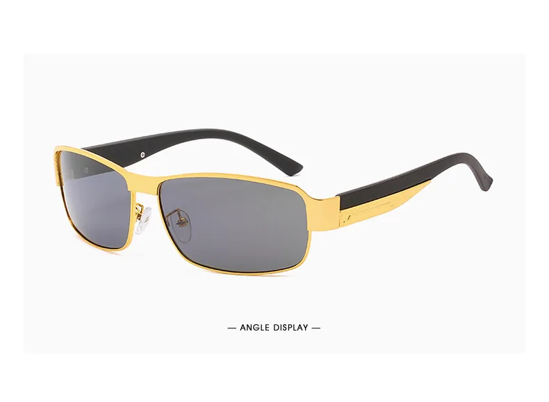 gold black Высокое качество, роскошный дизайн, поляризованные солнцезащитные очки, мужские солнцезащитные очки, Ретро стиль, для улицы, для вождения, анти уф400, Ретро стиль, новинка - Цвет линз: gold black
