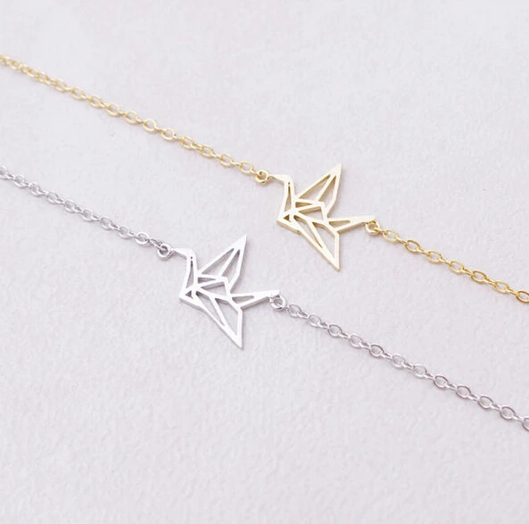 

Valentine's Day Gift Pulseras Vintage Boho Bracelet Origami Paper Crane Bracelets Hand Accessories For Women