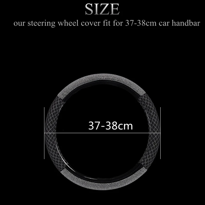 Универсальный размер блестящий кристалл чехол на руль ледяной шелк чехлы