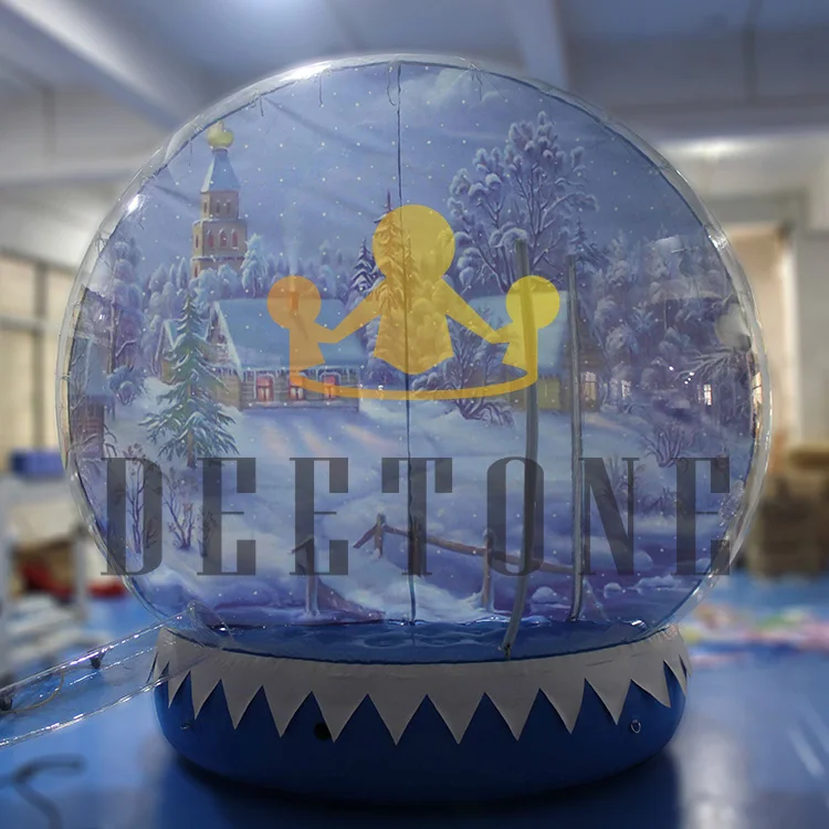 3 м синяя надувная фотобудка со снежным шаром надувной Рождественский Снежный