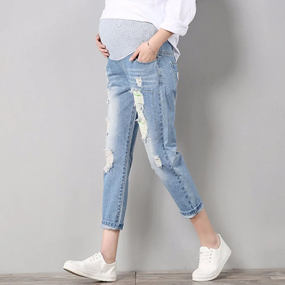 Maternity Comfortable Blue Cotton Denim Pants Jeans Pregnant Women Clothes Trousers Nursing Pregnancy Clothing Overalls Gift New | Мать и