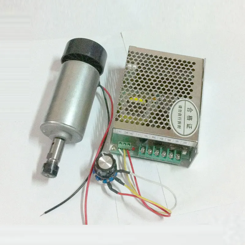 

CNC Spindle 300W Air Cooled Spindle Kit,0.3KW Motor Spindle with Power Supply Speed Governor For DIY CNC Shipping Free