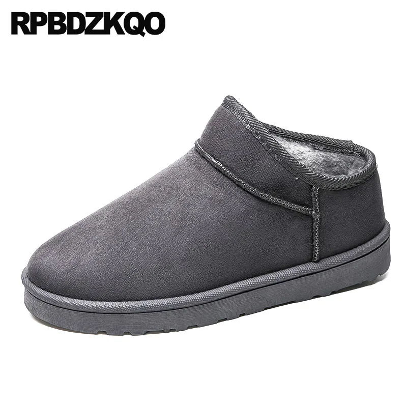 

2021 Booties Australian Snow Boots Plus Size Cheap Designer Flat Suede Short Warm Snowboot Faux Fur Men Slip On Casual Shoes