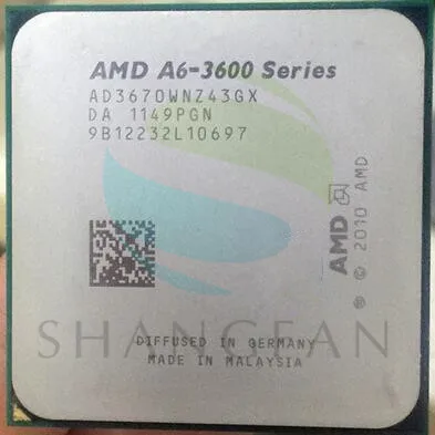 AMD A6 3600 3670 2 7 ГГц 100 Вт Quad Core Процессор процессор AD3670WNZ43GX 3670K сокет FM1/ 905pin|cpu processor|socket