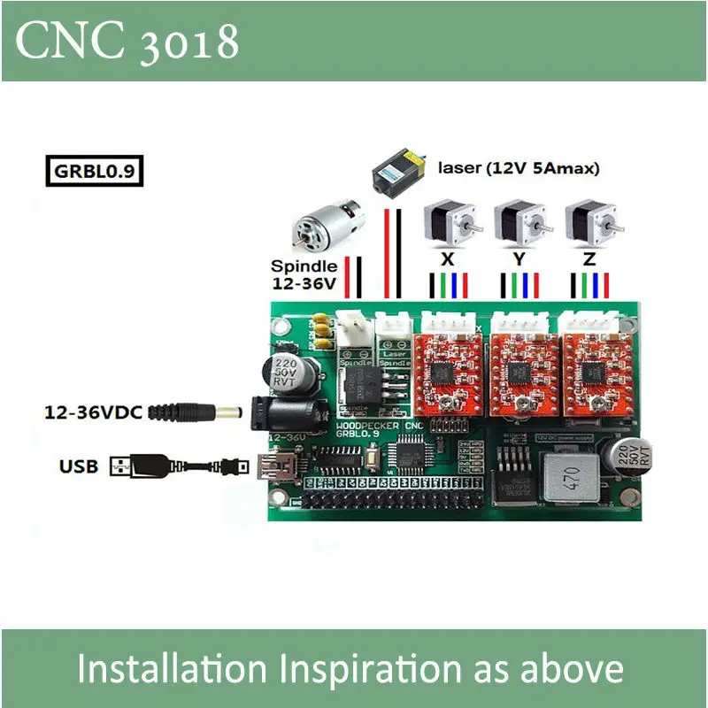 ЧПУ 3018 GRBL управление Diy мини лазерный гравер режущий станок для дерева Pbc ПВХ с