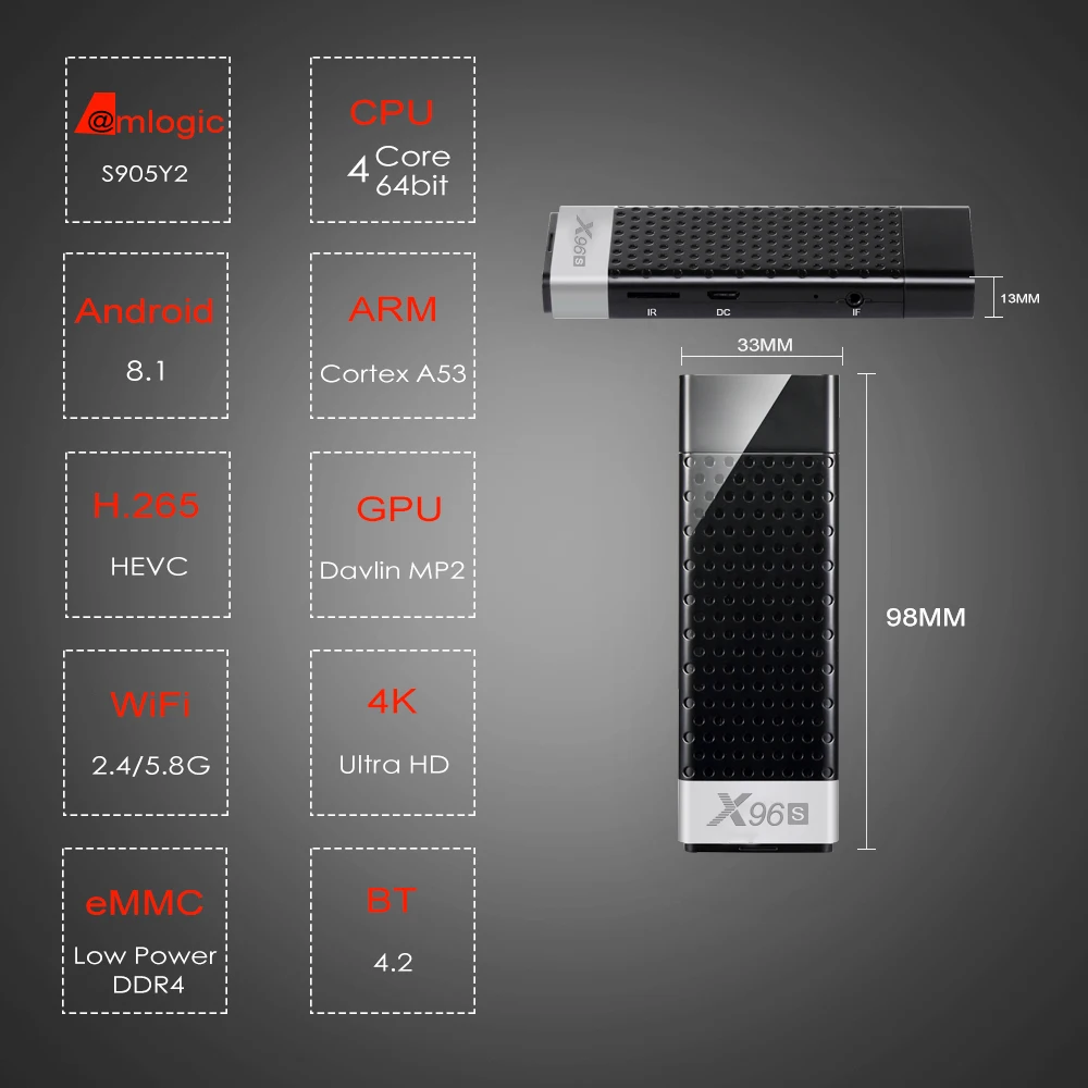 KuWFi Smart tv Android 8,1 ТВ приставка Amlogic S905Y2 DDR4 4 ГБ ОЗУ 32 Гб ПЗУ ТВ-карта 5G WiFi Bluetooth 4,2 4K HD Смарт медиаплеер