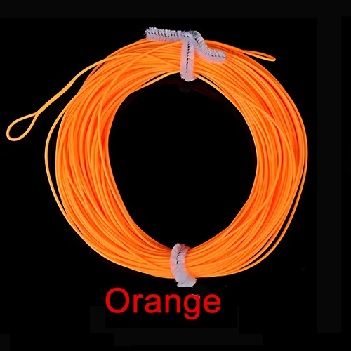 orange Mcidajee Вес вперед плавающая Летающая леска 30,5 м WF-2F/3F/4F/5F/6F/7F/8F Летающая леска мох зеленый/оранжевый/Флюоресцентный цвет - Цвет: orange