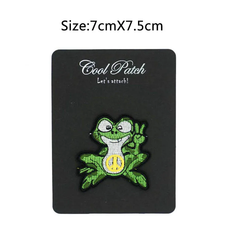 Зеленый знак спокойствия лягушка хиппи ретро любовь спокойствие Транс цветок