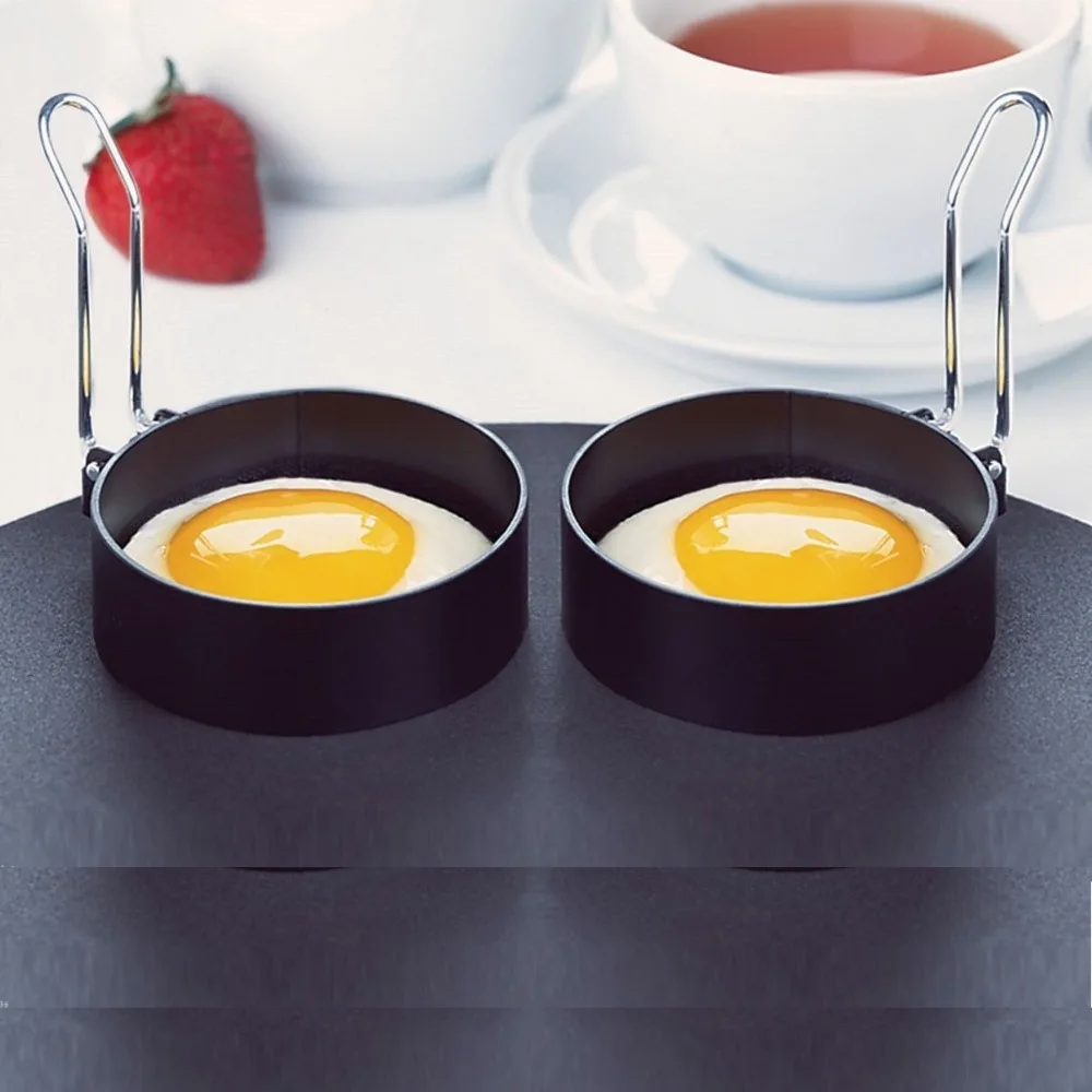 Новые блины 2 антипригарные круглые кольца для яиц домашних работ набор из