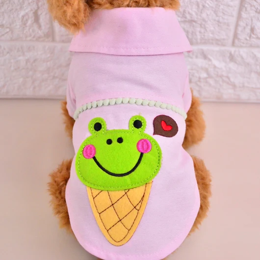 2017 сезон: весна–лето Новый Одежда для собак Pet Футболки Cat Тедди Чихуахуа рубашка