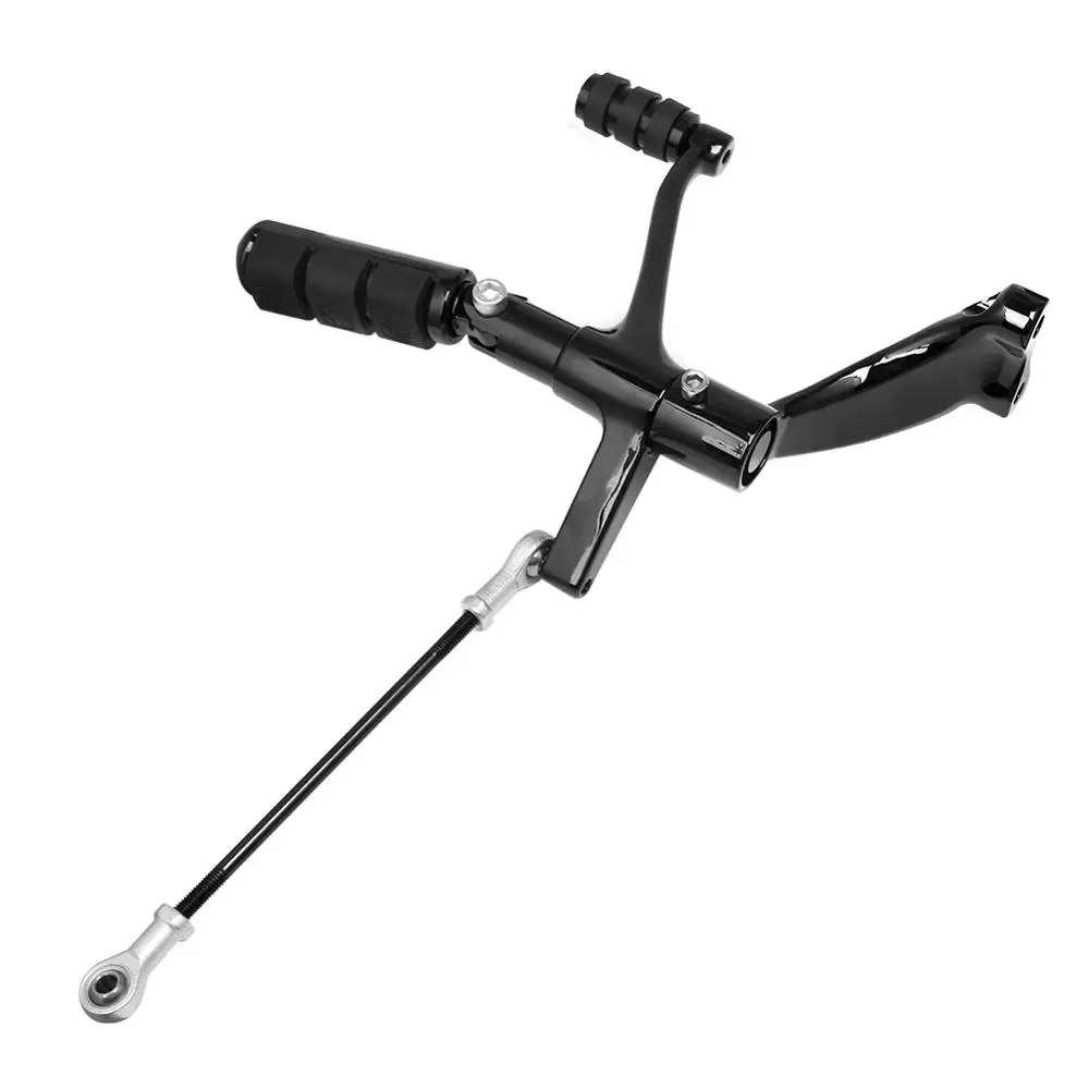 Черные передние управление мотоциклом полный комплект колышки и рычаги тяги
