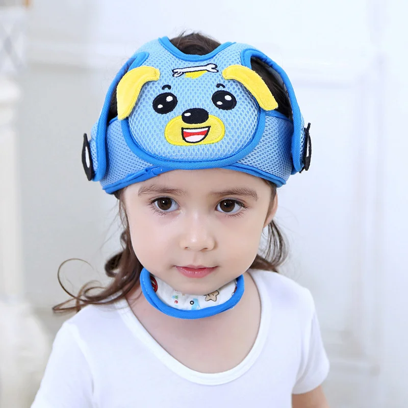blue dog(mesh) Детская шапка, защитный шлем для малышей, детская шапка для прогулок на лето и весну, детские защитные шапки для маленьких мальчиков и девочек - Цвет: blue dog(mesh)