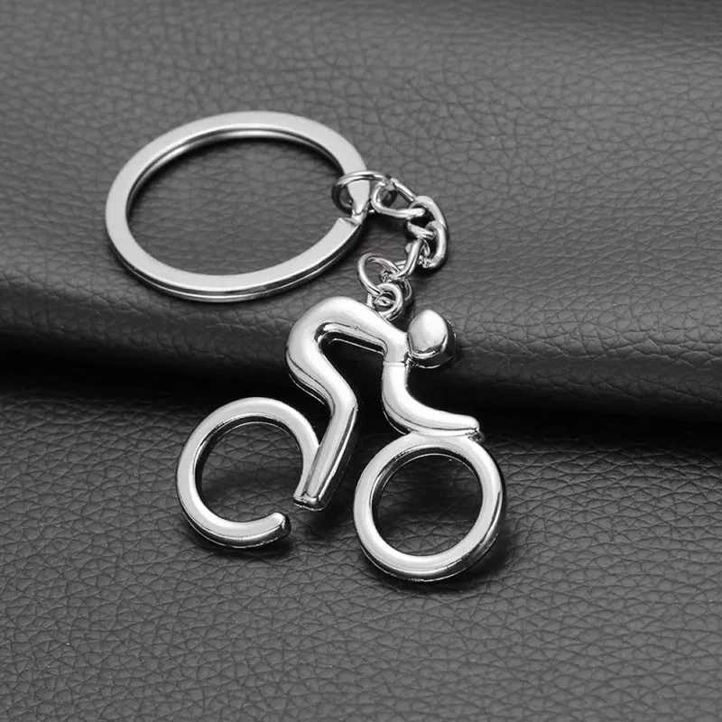 Серебристый металлический брелок для велосипедной езды на велосипеде|keychain key