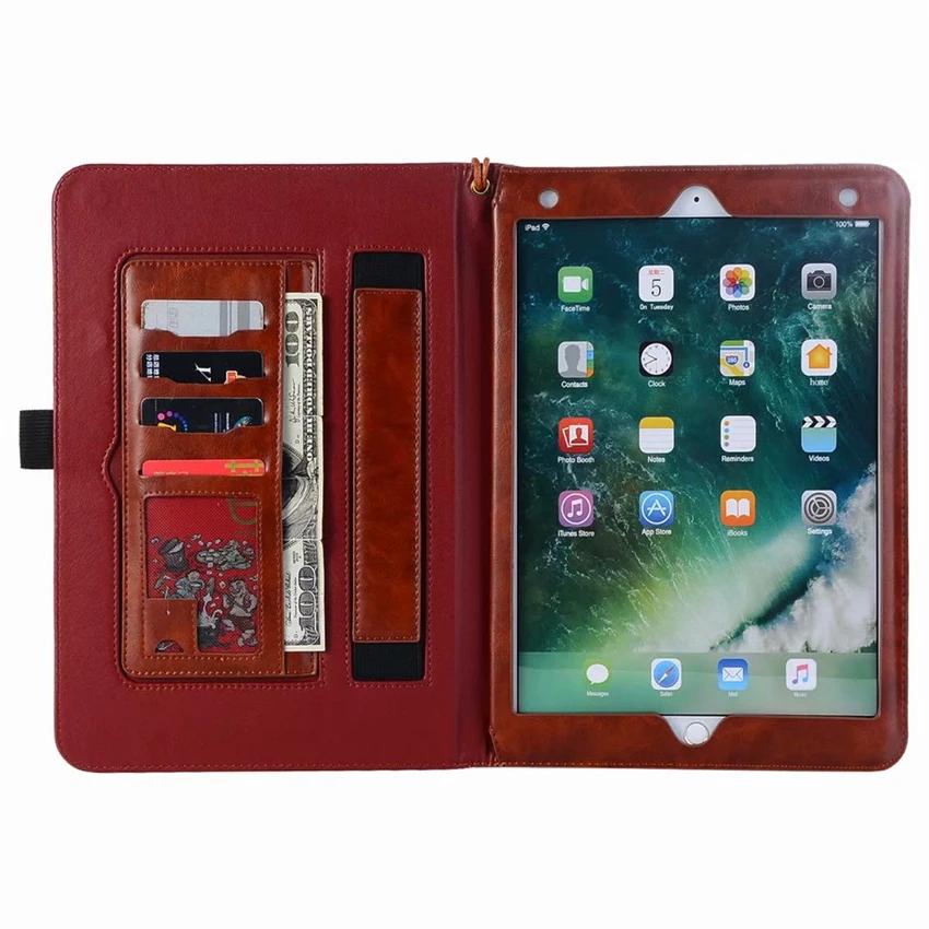 Tablet Case For iPad Pro 10.5 PU Leather Wallet Cover Business Slim Protective Stand Apple 10.5'' Skin Card Slots | Компьютеры и