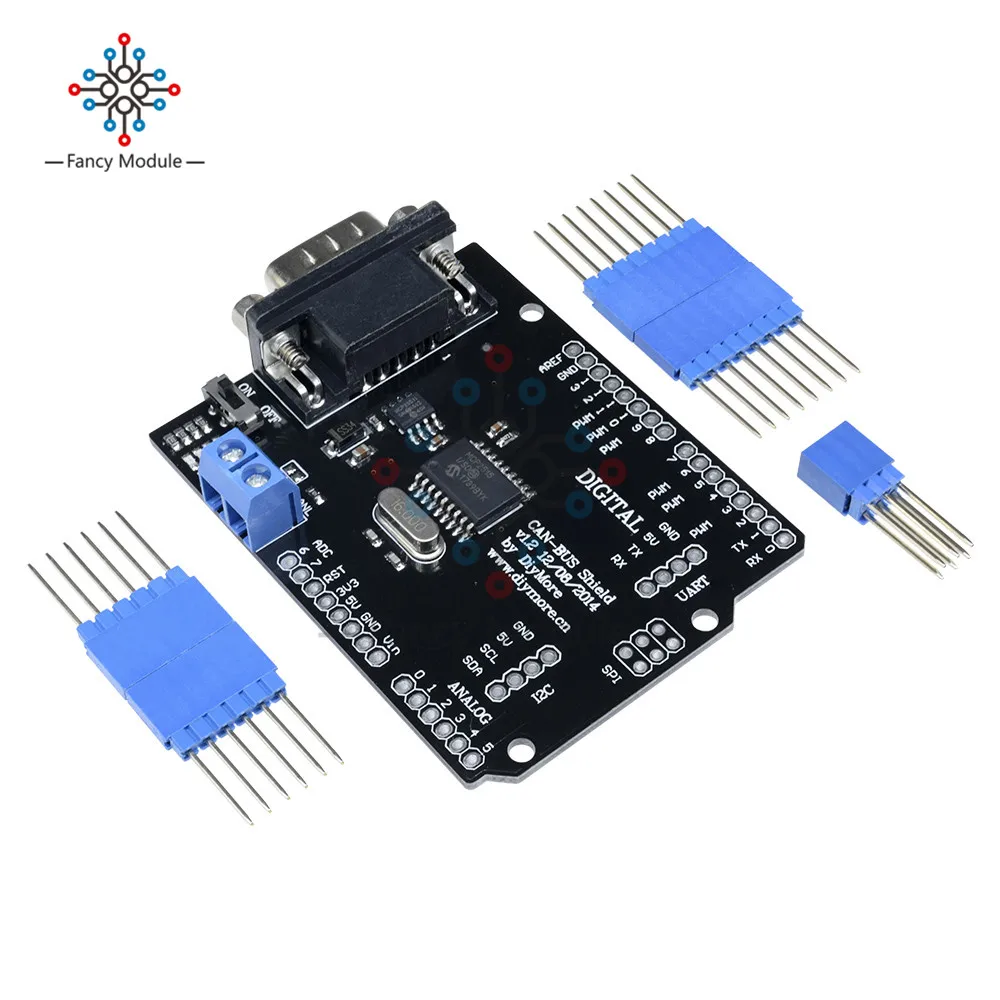 SPI MCP2515 EF02037 подключению CAN-шины щит контроллер SPI 9 контактов Стандартный Sub-D плата расширения Модуль DC 5 V-12 V высокоскоростной для Arduino