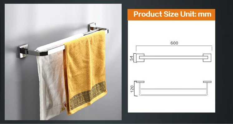 Docnacht нержавеющая сталь полотенце двойной вешалка для полотенец полированная