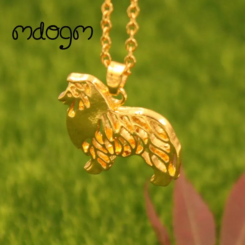 Новые милые шелти ожерелье собака животное кулон покрыто золотом серебром