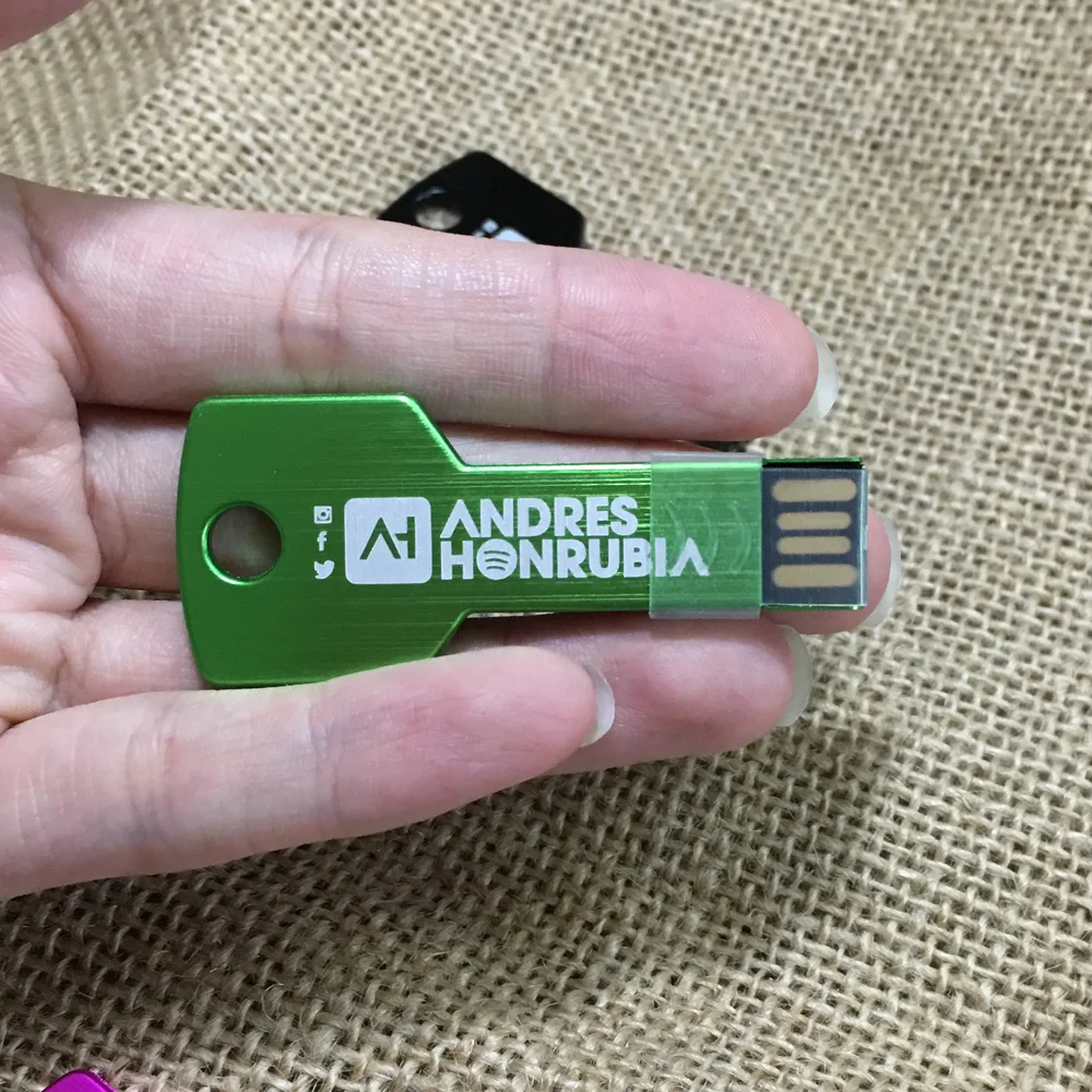 Пользовательский логотип USB ключ форма Флешка металлическая карта памяти 4 ГБ 8 ГБ 16 ГБ 32 ГБ 64 ГБ Usb флэш-накопитель флеш-диск USB ручка-накопитель