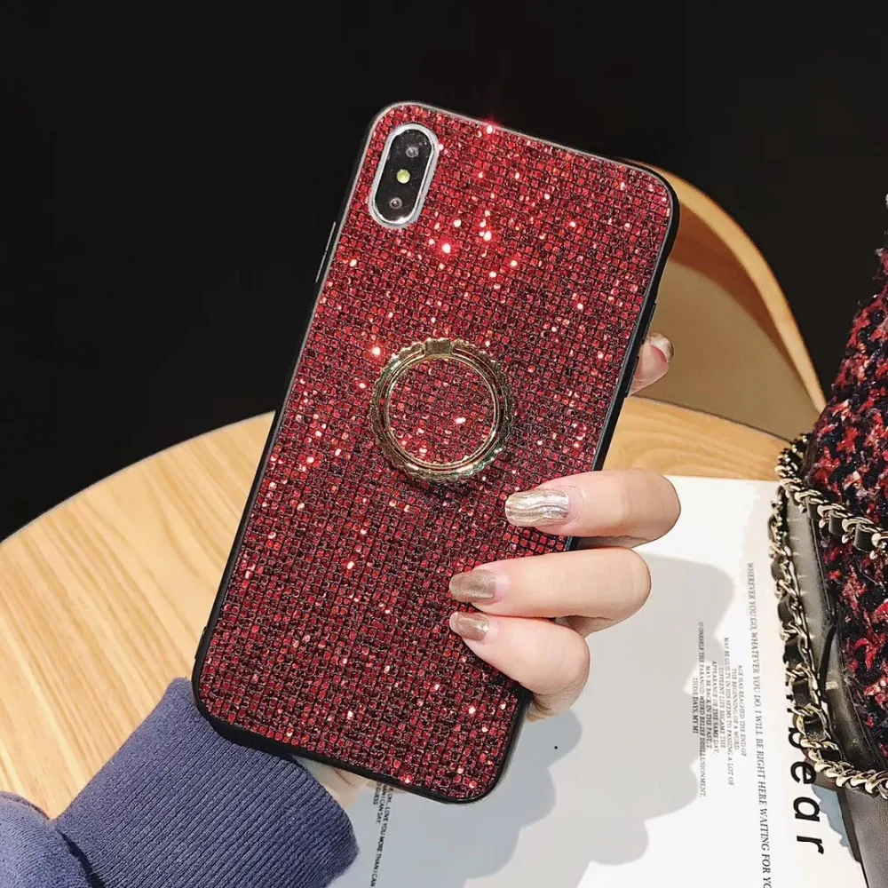 Для huawei Honor p20 p30 lite pro mate 10 20 леди подарок блестящая стойка чехол для телефона