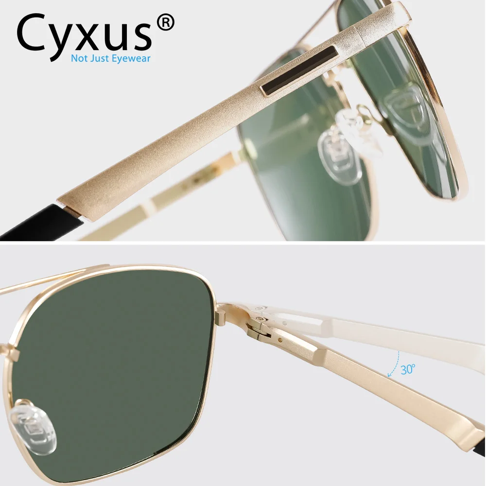 Cyxus поляризованные солнцезащитные очки Классические UV 400 квадратные оттенки