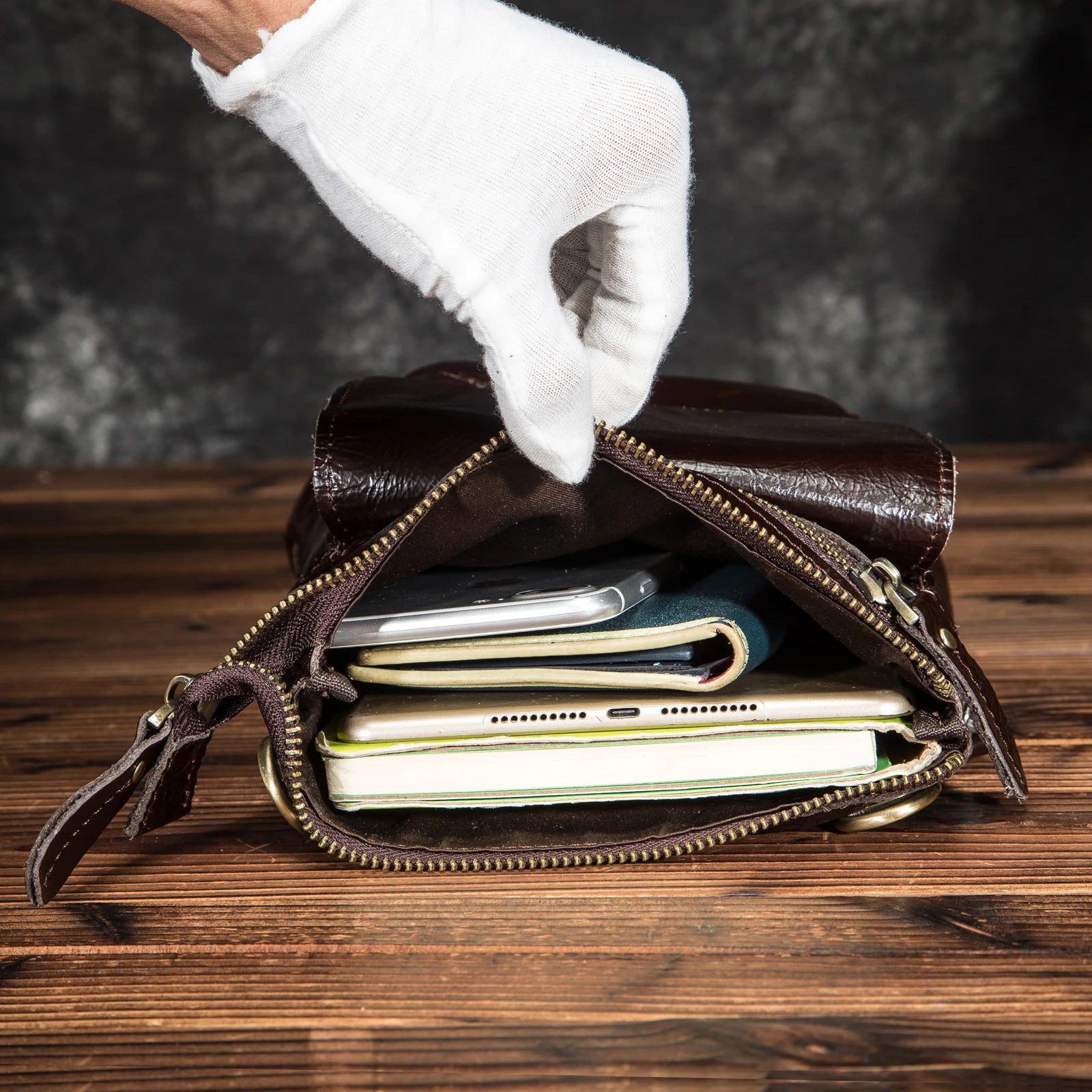 Качественная кожаная мужская повседневная дизайнерская школьная