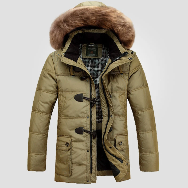 

Down Jacket 2016 New Fashion Winter Jacket Men Down Coat Long Thick Warm Outwear Hooded Men's Parka Outerwear Big Size 4XL W145
