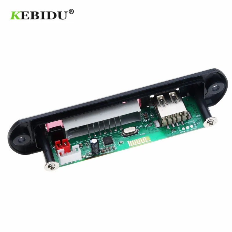 Kebidu 5 в 12 В Автомобильный USB Bluetooth MP3 WMA декодер аудио модуль беспроводной FM Aux радио