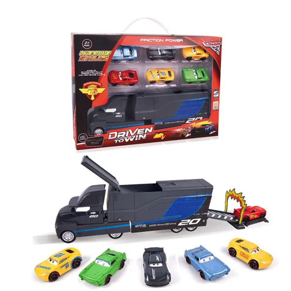 7pcs C with box 7 шт./компл. disney "тачки 3 Lightning McQueen Джексон Storm Мак дядя грузовик 1:55 литая игрушечная машинка Подарочные игрушки для детей - Цвет: 7pcs C with box