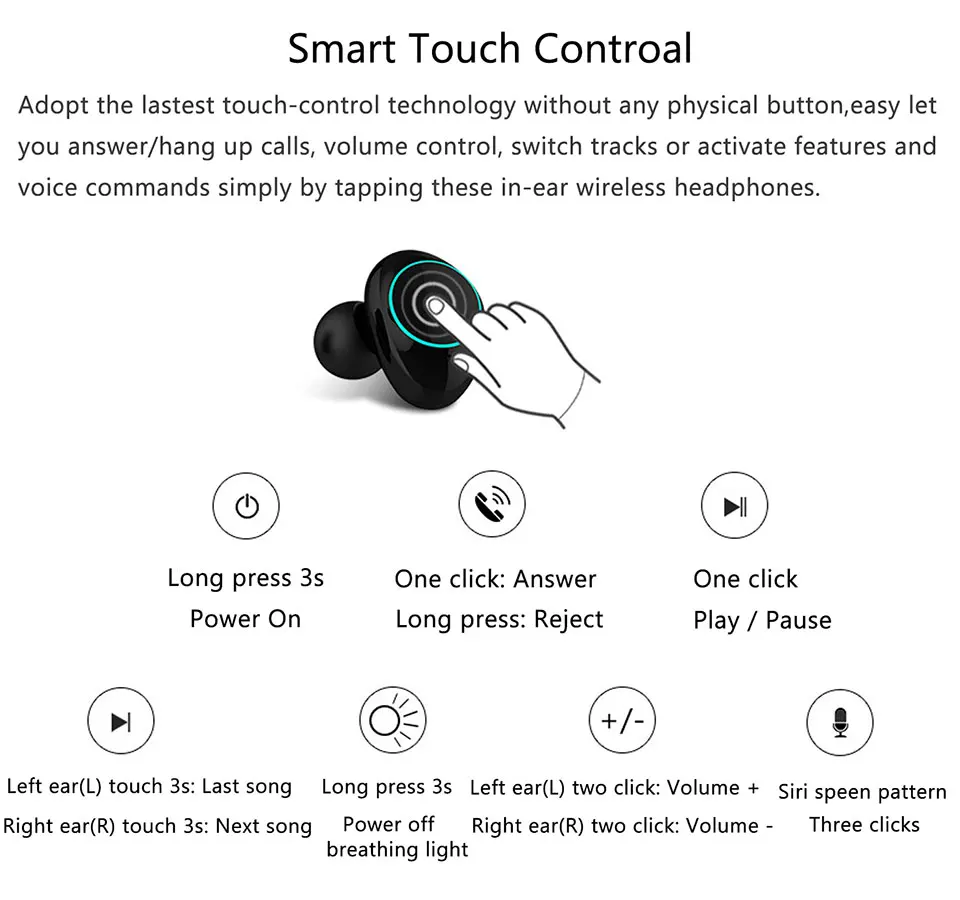 Беспроводная 3D стереогарнитура TWS-наушники X23 Bluetooth-наушники V5.0 с микрофоном