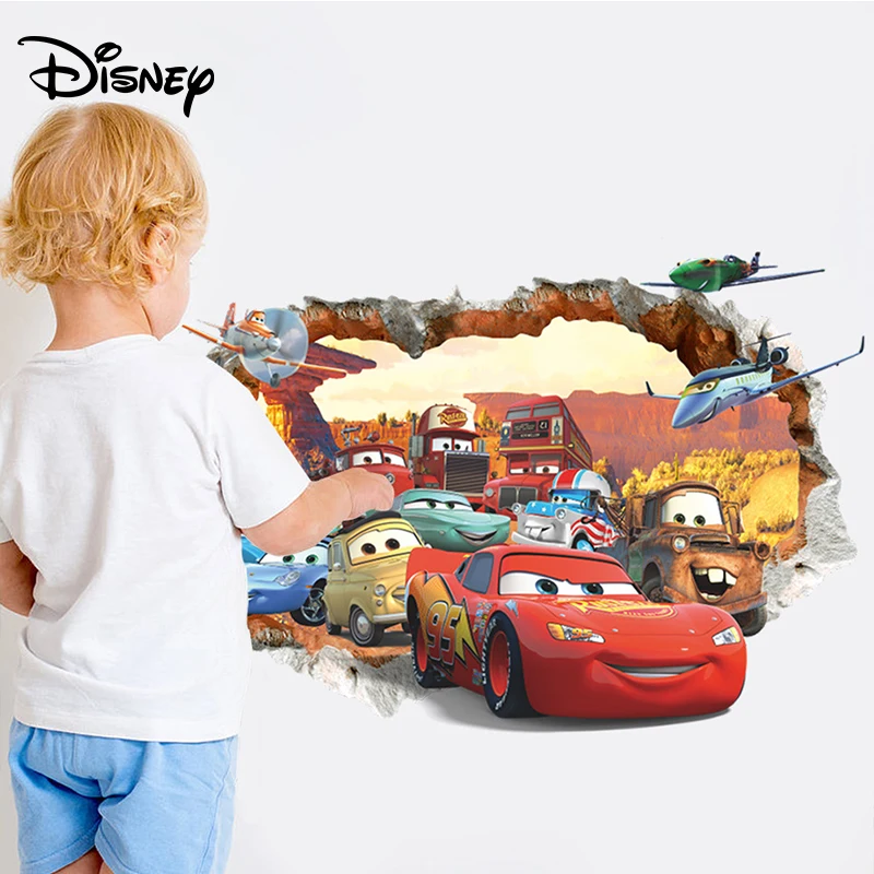 Disney Pixar Тачки Молния Маккуин Наклейки ПВХ Водостойкие Самоклеящиеся Украшения