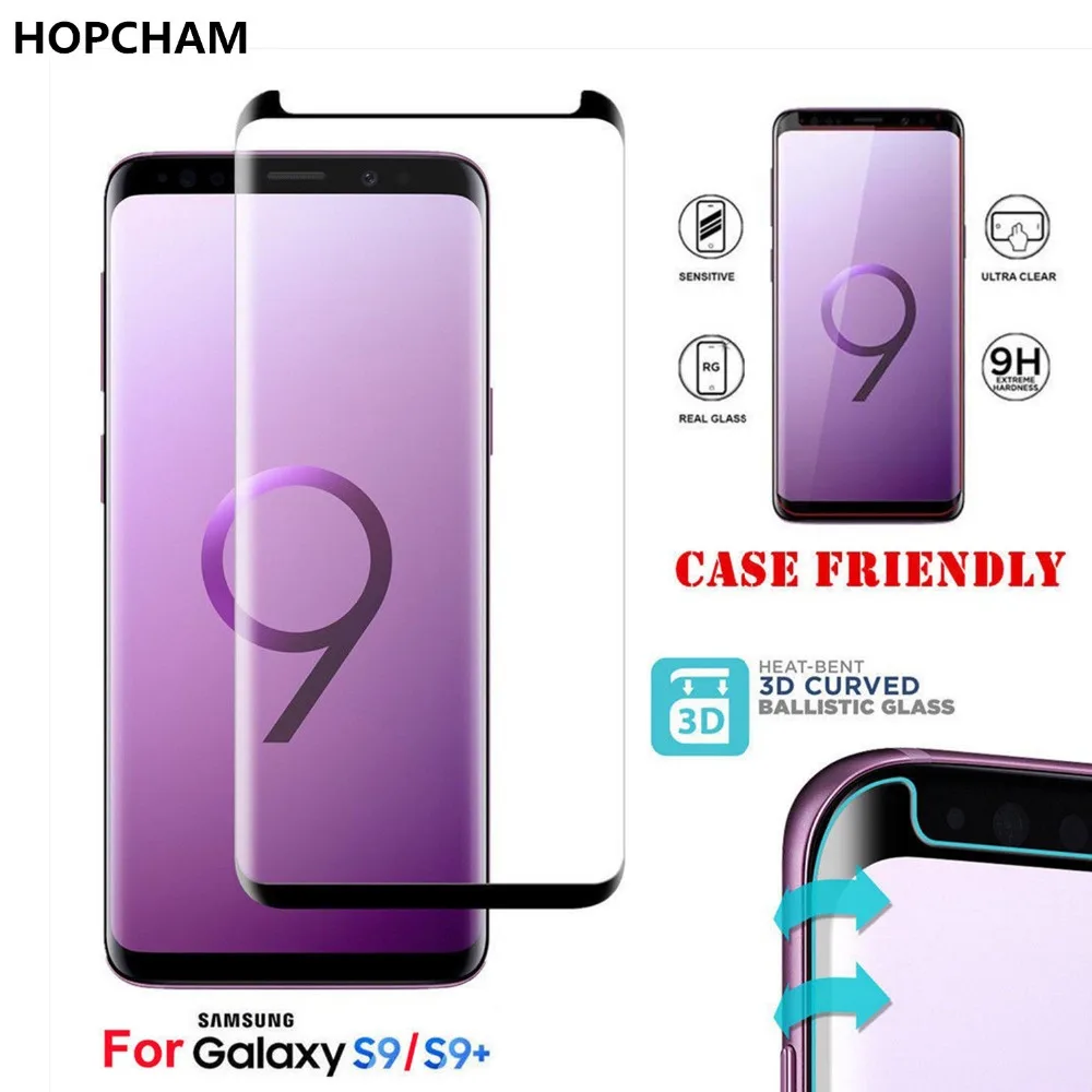 HOPCHAM 3D изогнутый чехол из закаленного стекла для Samsung Galaxy S8 Plus защитный S7 edge|glass for