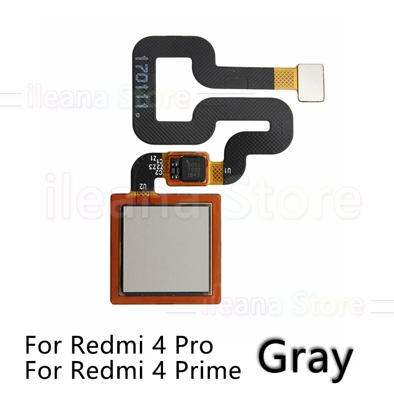 For Redmi 4 Pro Gray Оригинальная задняя кнопка домой датчик отпечатков пальцев гибкий кабель для Xiaomi Redmi Note 4 4x Global Pro Запчасти для телефонов - Цвет: For Redmi 4 Pro Gray