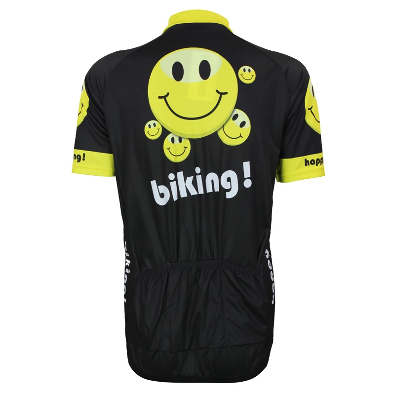 Alien спортивная одежда Happy Biking Smiley узор для мужчин короткий рукав велосипед Джерси