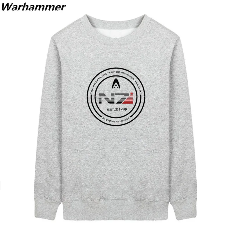 2017 толстовки Для мужчин Top8 Mass Effect N7 ролевой игры Толстовка Sudaderas Hombre Косплэй игра