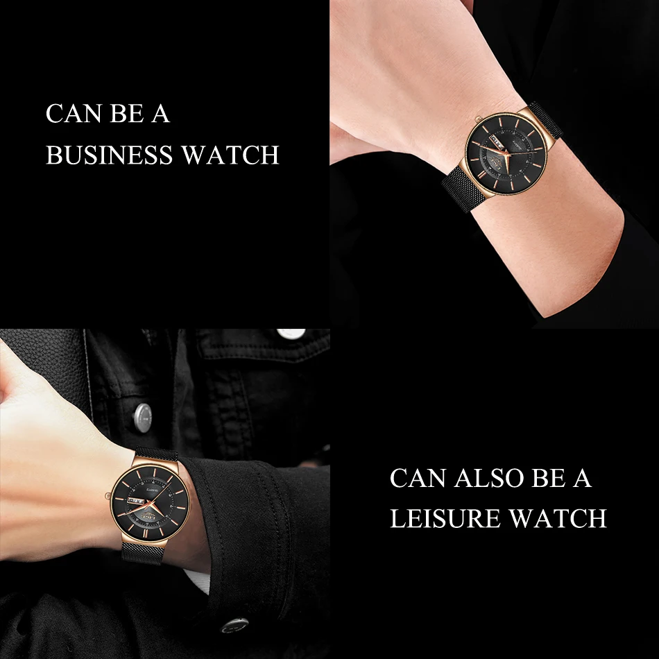 LIGE мужские спортивные часы лучший бренд Роскошные ультратонкие повседневные