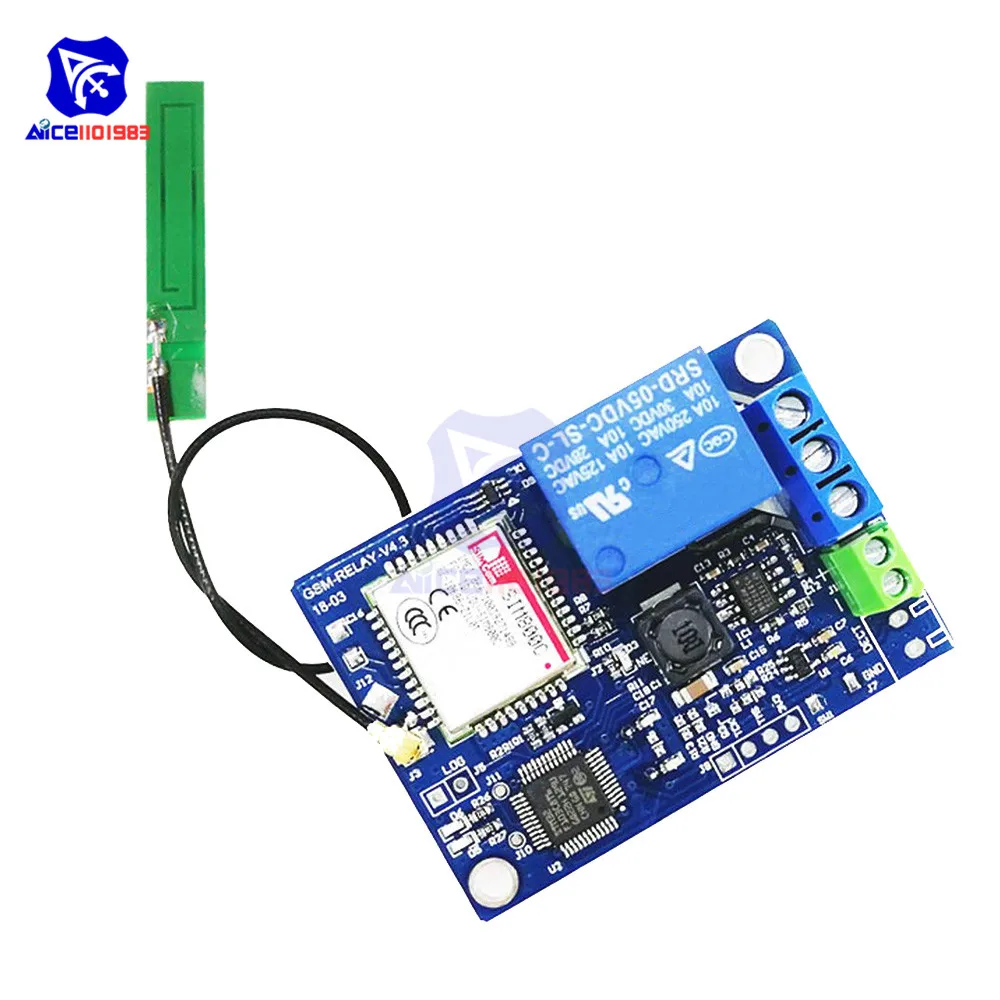 1 канал GSM SIM800C релейный модуль SIM800C STM32F103CBT6 антенна 2G сеть для Arduino умный дом SMS GSM переключатель дистанционного управления