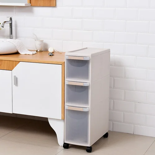 138-3 3layer Новинка, 22 см ширина, Organizador De Mesa Escritorio Twitch, слот для ванной комнаты, ящик, шкаф для хранения, боковая пластиковая стойка, узкая - Цвет: 138-3 3layer