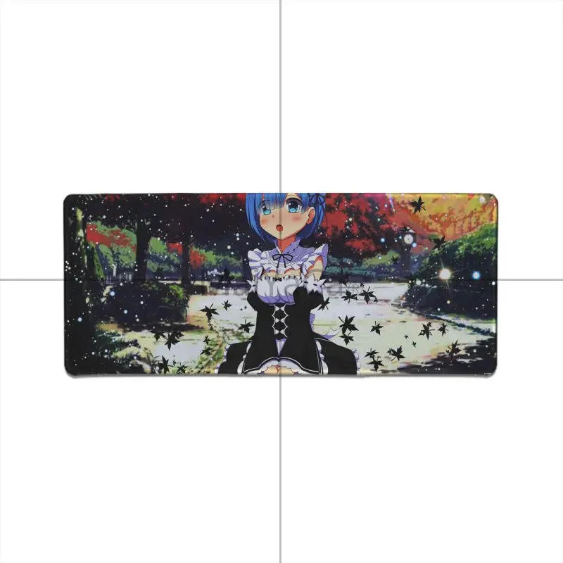MaiYaCa в запасе Rem Re Zero Аниме девушка прочный Аниме Коврик для мыши версия Коврик для Мыши Компьютерный игровой коврик для мыши геймер игровой коврик - Цвет: LockEdge 30x80cm