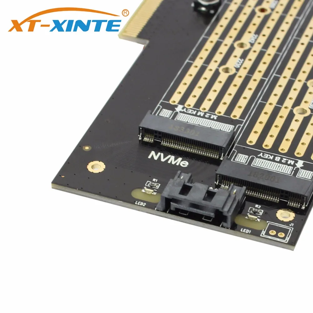 SK6 M.2 SSD к PCIE X4 адаптер M ключ B двойной интерфейс карты Suppor PCI Express 3 0x4 для NVMe 2230-22110
