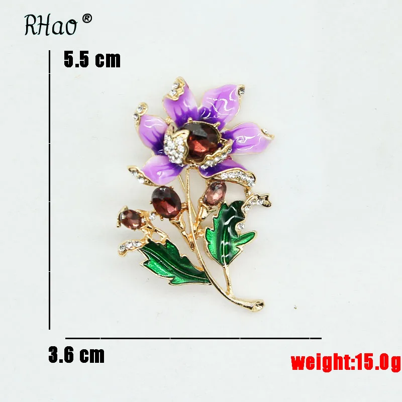 Enamel Sun Flower Crystal Brooches Rhinestone Brooch Pin Fashion Jewelry Coat Dress Corsage Bijouterie Broches Gift | Украшения и