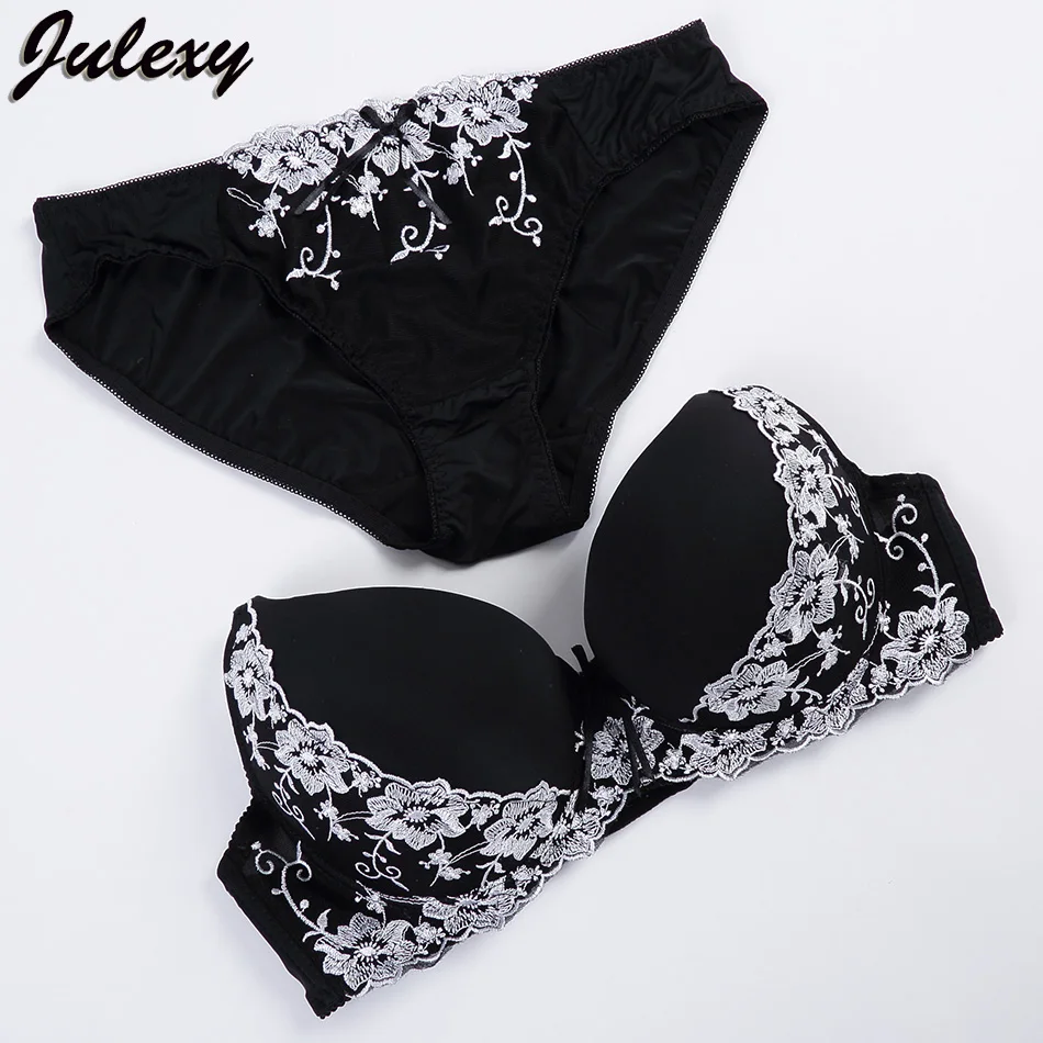 Julexy Роскошная вышивка BCD большими чашечками размера плюс Для женщин бюстгальтер